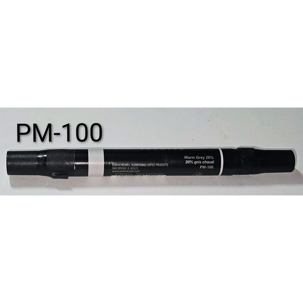 Prismacolor Premier PM-100 WARM GREY 20% Double Sided Art Marker Chisel Fine NEW